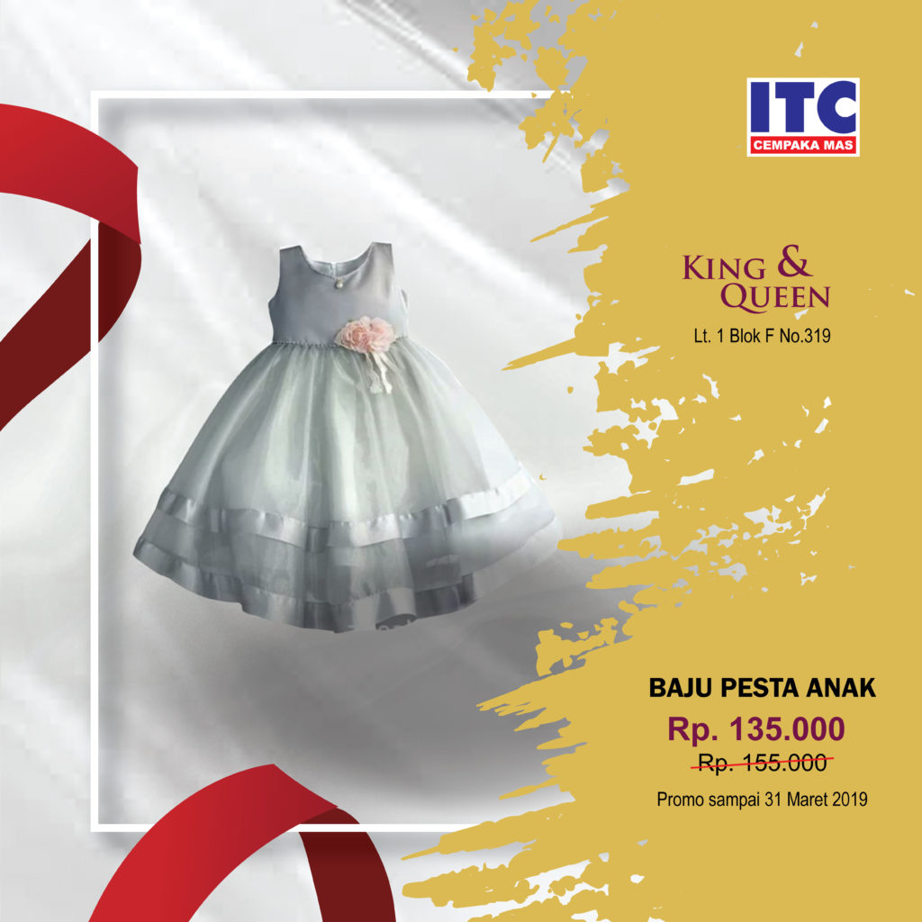 Harga Spesial Baju  Pesta Anak cuman Rp 135 000 di King  