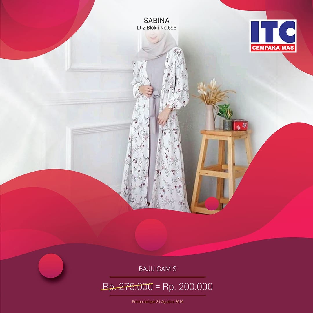  Baju  Gamis Diskon 30 Persen di Sabina ITC  Cempaka  Mas  