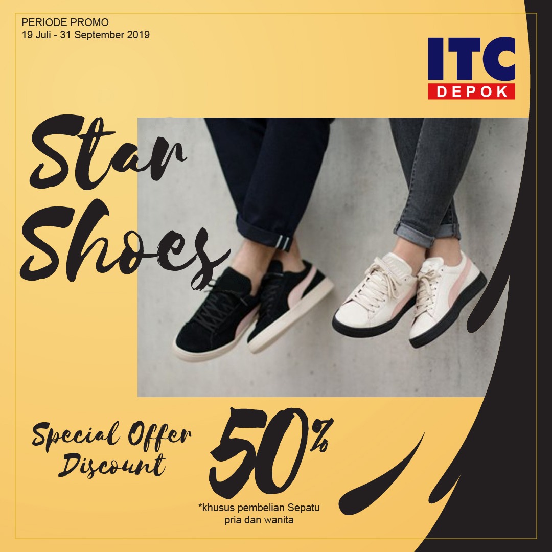 Promo Sepatu Pria dan Wanita Diskon 50 Persen ITC  