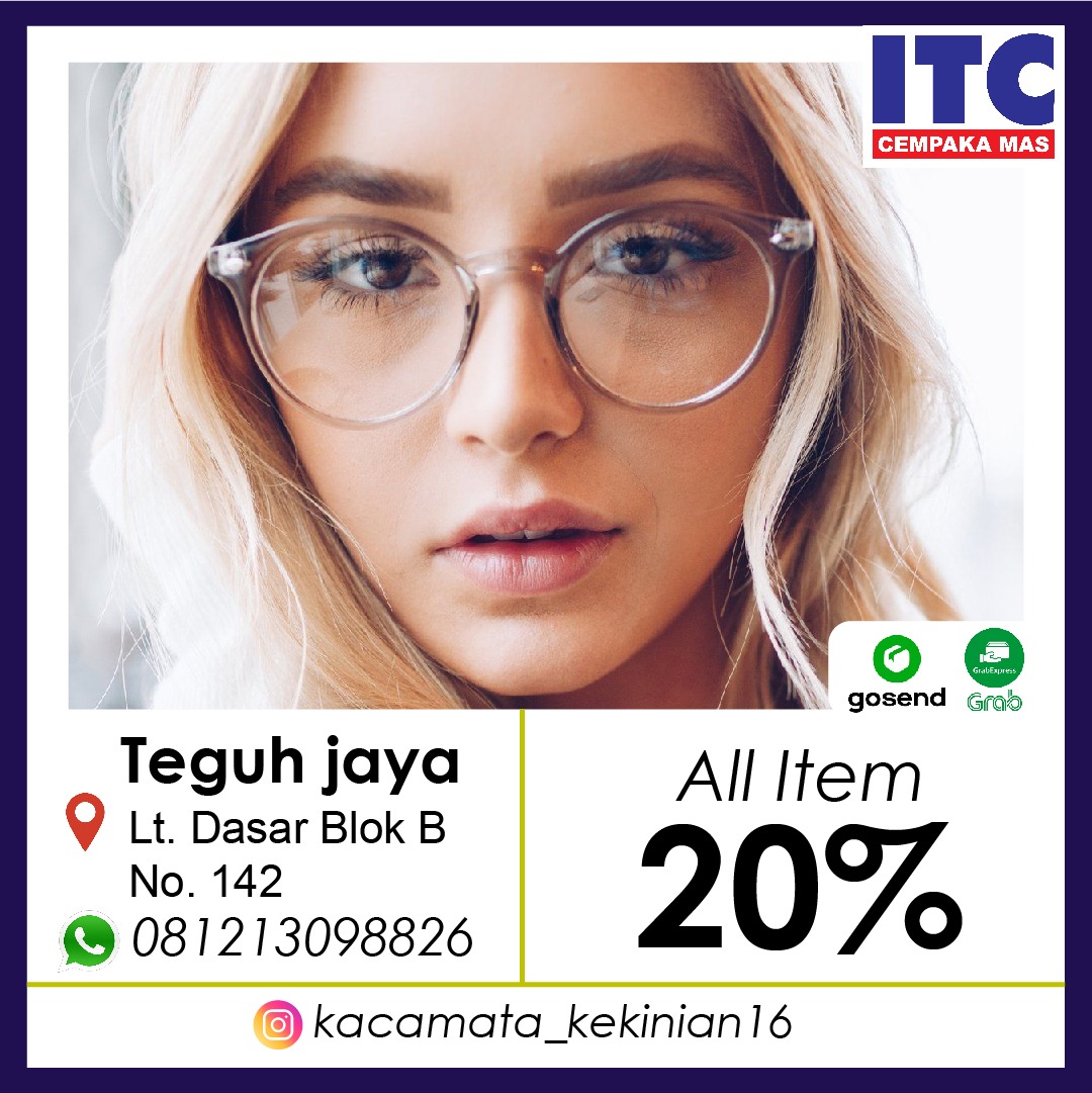 Kacamata Diskon ALL ITEM di Teguh Jaya ITC  Cempaka  Mas  